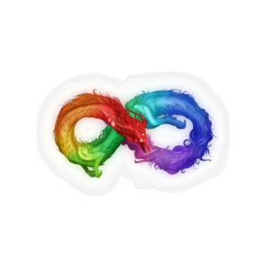 Autism Dragon - Transparent Outdoor Stickers, Die-Cut, 1pcs