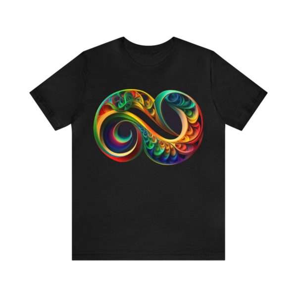 Neurodiversity and Autism Infinity Symbol - Unisex Jersey Short Sleeve Tee - Image 2