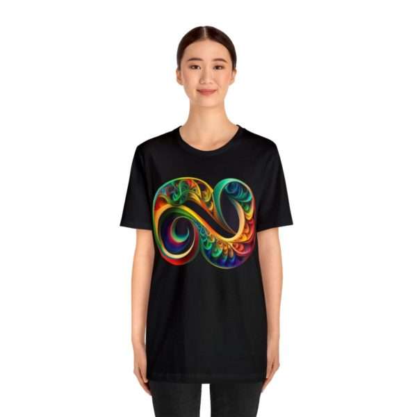 Neurodiversity and Autism Infinity Symbol - Unisex Jersey Short Sleeve Tee - Image 4