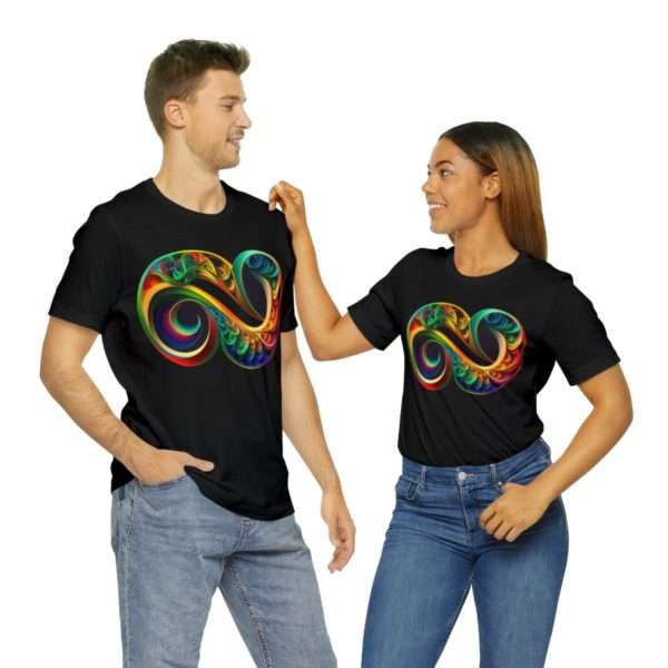 Neurodiversity and Autism Infinity Symbol - Unisex Jersey Short Sleeve Tee - Image 10