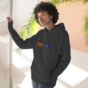 Rainbow Infinity Helix - Three-Panel Fleece Hoodie