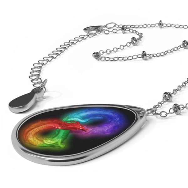 Autism Dragon - Oval Necklace - Image 3